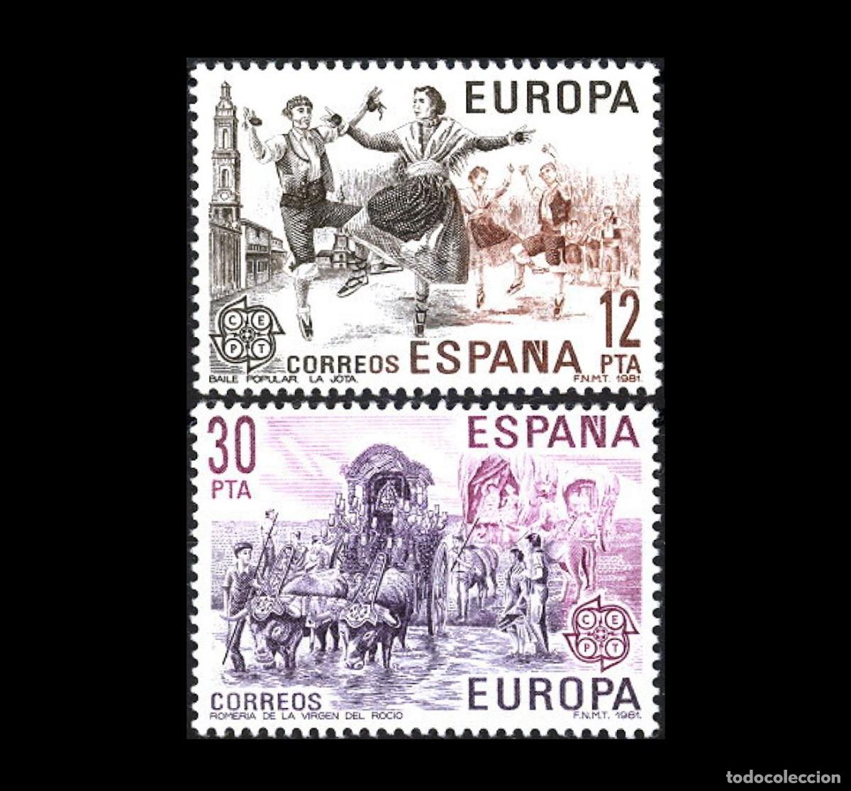 Sellos: Espa&ntilde;a 1981 | Europa CEPT (folclore y tradiciones) | Ed 2615/6 - Yv 2243/4 &ndash; Mi 2498/9 MNH **