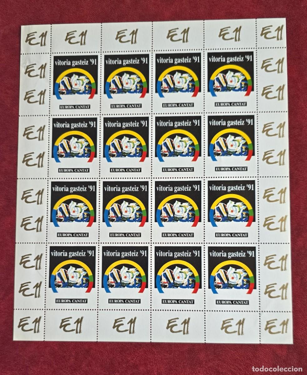 Sellos: Minipliego completo Espa&ntilde;a 1991 - XI Festival Europa Cantat - Vitoria Gasteiz - Nuevo