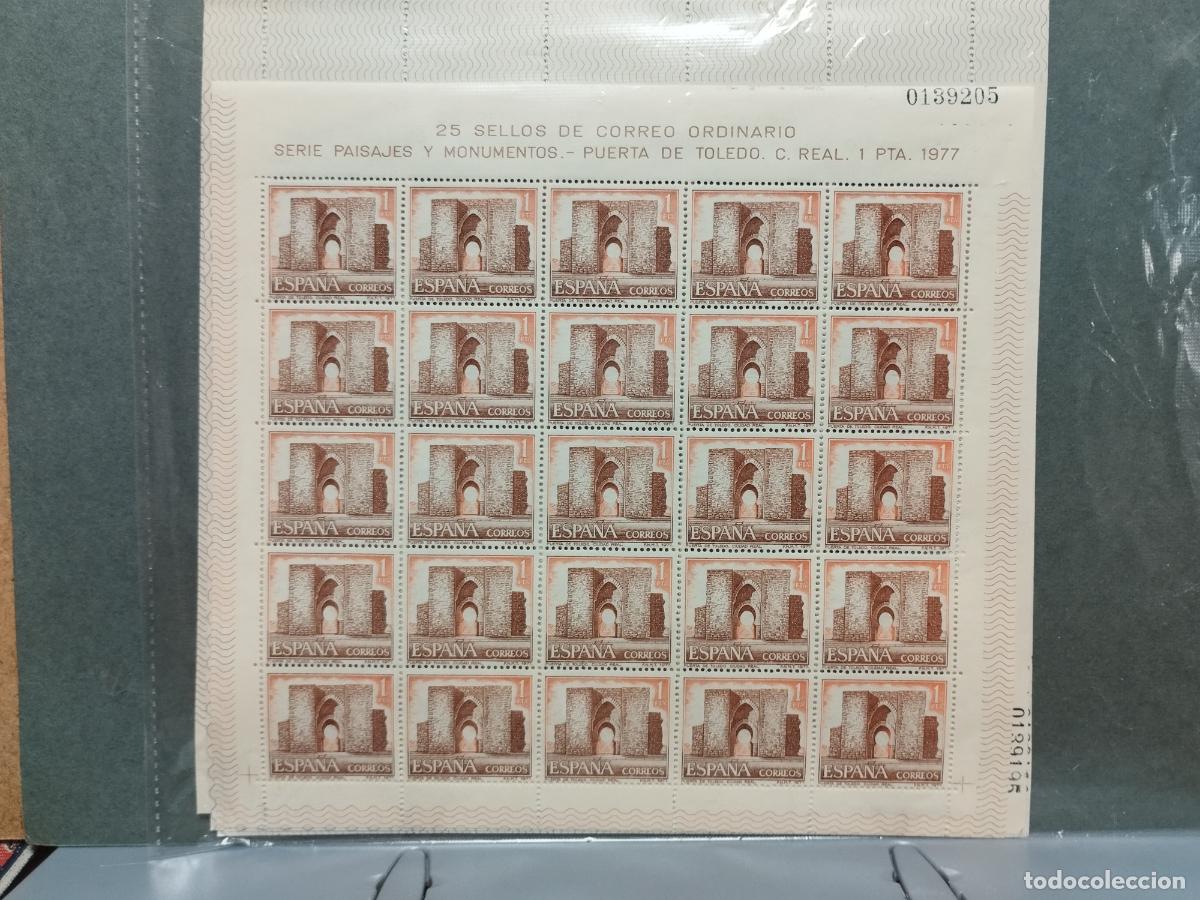 Briefmarken: BZB ESPA&Ntilde;A. EDIFIL 2417/22. PAISAJES Y MONUMENTOS 1977. 25 SERIES NUEVAS EN PLIEGOS.
