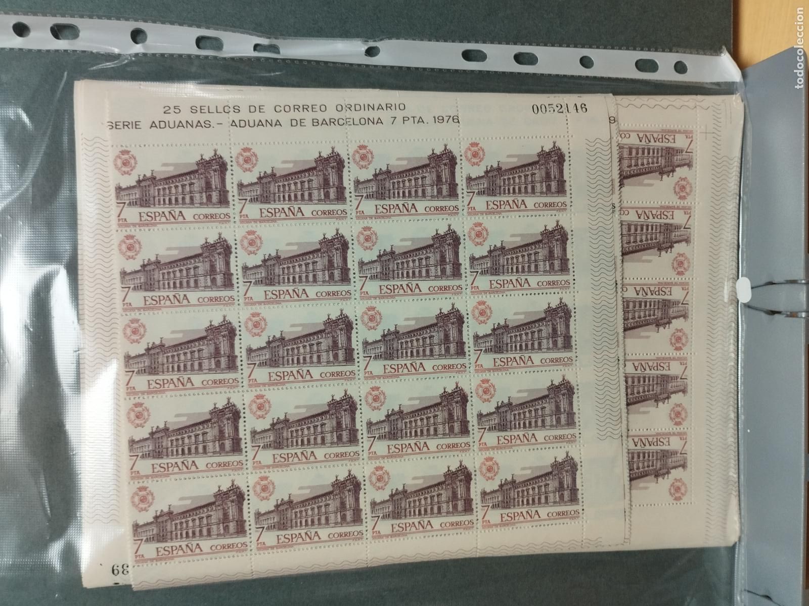 Timbres: BZB ESPA&Ntilde;A. EDIFIL 2326/28. ADUANAS ESPA&Ntilde;OLAS 1976. 170 SERIES NUEVAS EN PLIEGOS Y BLOQUES.