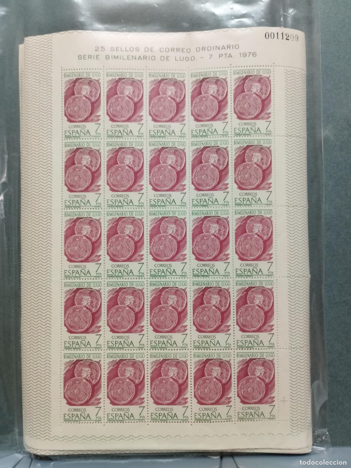 Francobolli: BZB ESPA&Ntilde;A. EDIFIL 2356/58. BIMILENARIO DE LUGO 1976. 200 SERIES NUEVAS EN PLIEGOS