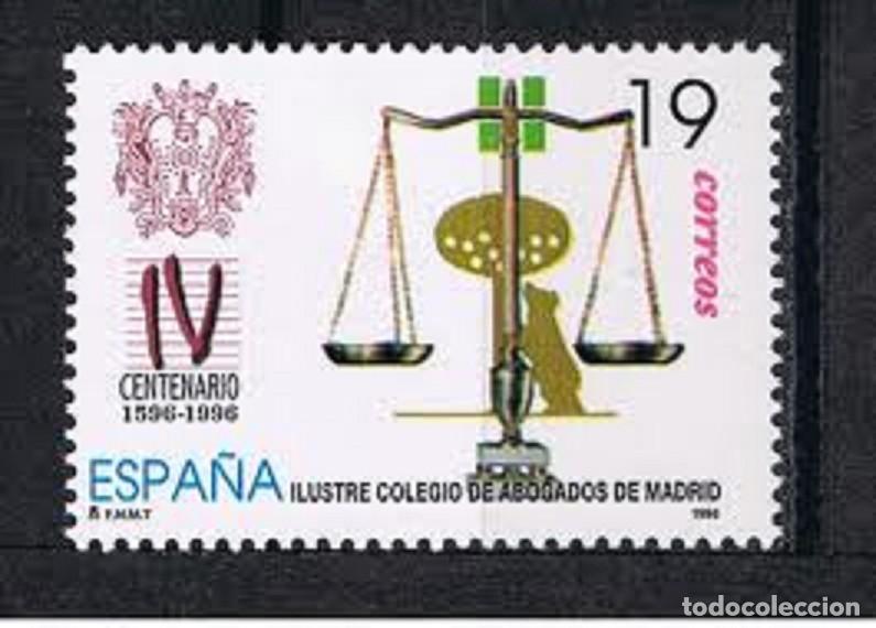 Sellos: 1996 EDIFIL 3417** NUEVO SIN CHARNELA. CENT COLEGIO ABOGADOS MADRID (222-6)