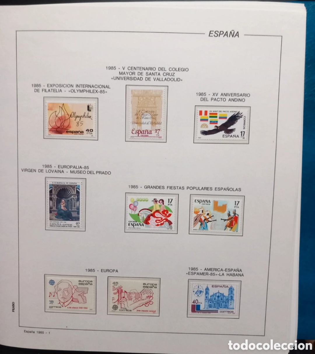 Francobolli: &Aacute;lbum sellos Espa&ntilde;a 1985-89