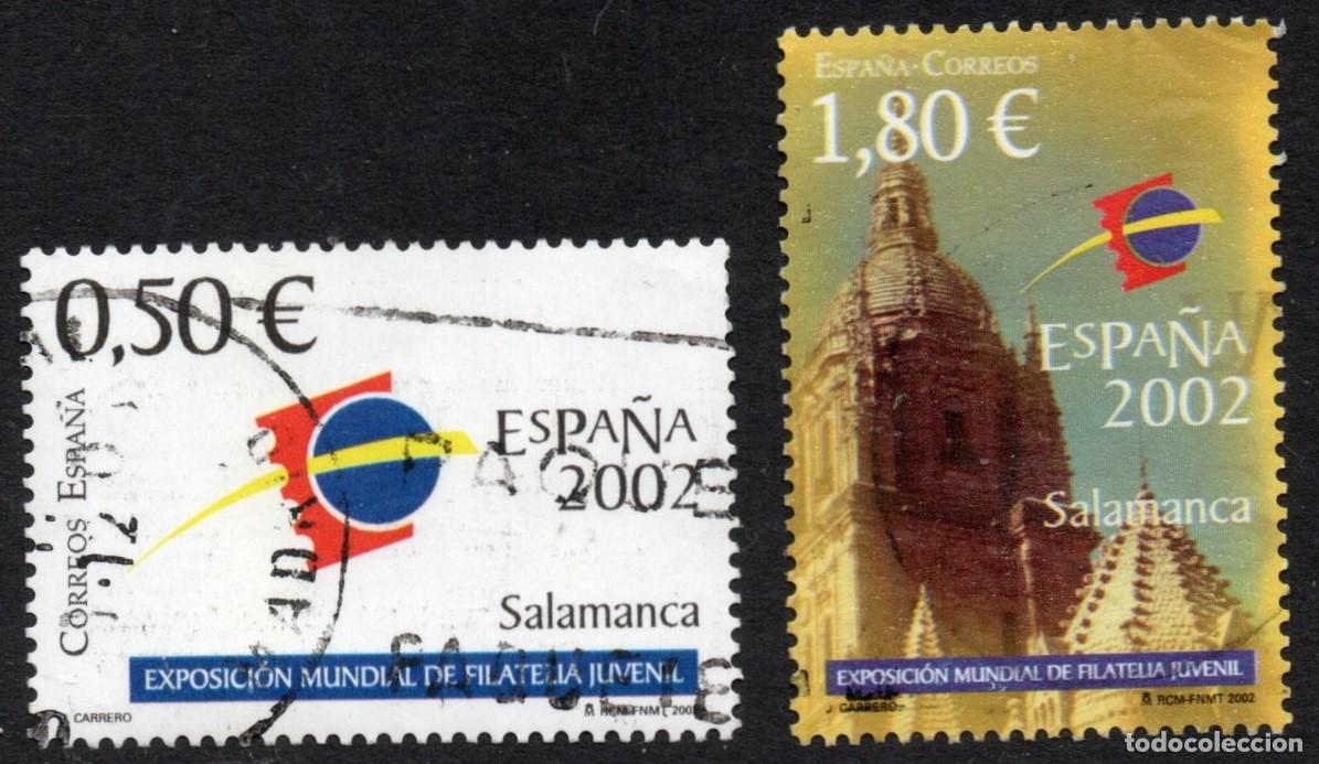 Sellos: SERIE USADA EXPO MUNDIAL FILATELIA JUVENIL ESPA&Ntilde;A 2.002