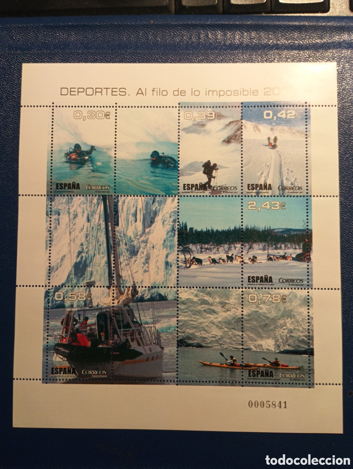 Timbres: SELLOS ESPA&Ntilde;A MNH 2007 HOJITA DEPORTES AL FILO DE LO IMPOSIBLE