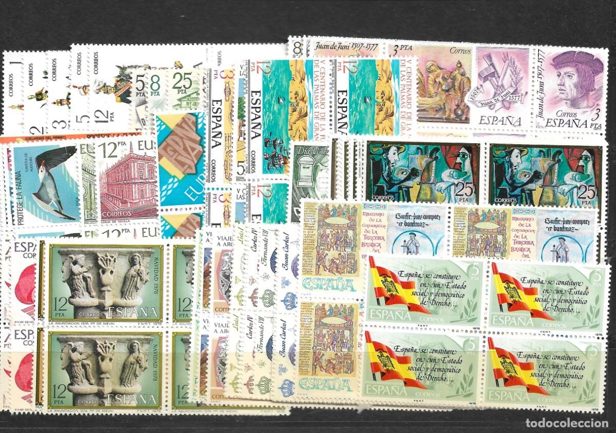 Sellos: Sellos de Espa&ntilde;a A&ntilde;o 1978 A&ntilde;o completo Sellos nuevos** en bloque de 4
