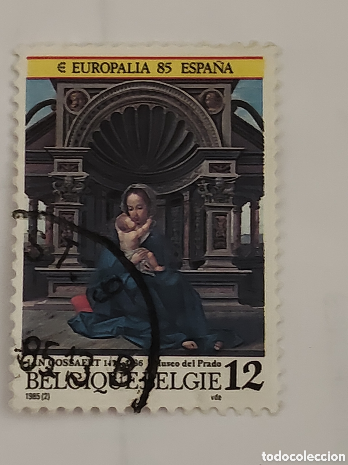 Sellos: Sello emisi&oacute;n conjunta Espa&ntilde;a-Belgica festival cultural Europalia 85 Espa&ntilde;a