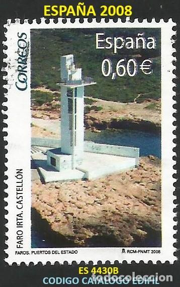 Selos: ESPA&Ntilde;A 2008 - ES 4430B - FARO IRTA (CASTELLON) - 1 SELLO USADO