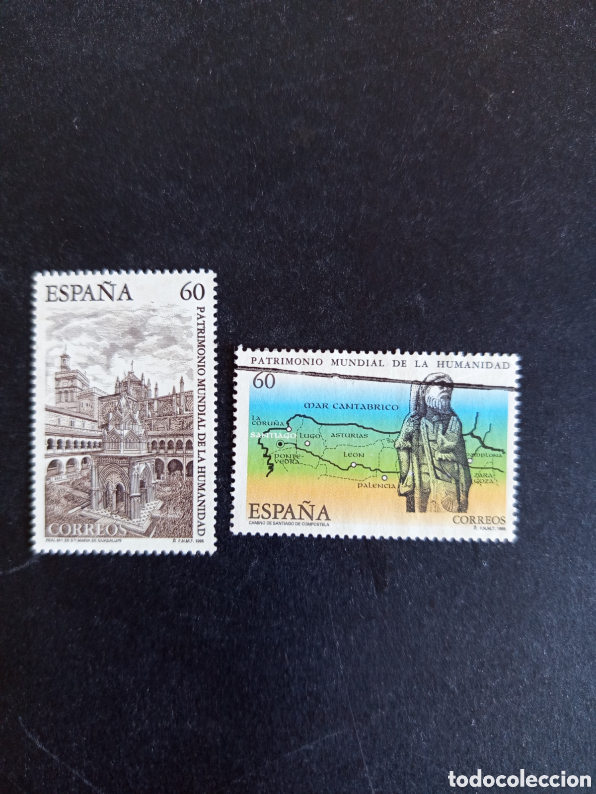 Sellos: Espa&ntilde;a, 1995. Patrimonio Humanidad. Ed. 3390/1. Completa en usado. Pedido m&iacute;nimo 3 &euro;. Ver fotos.