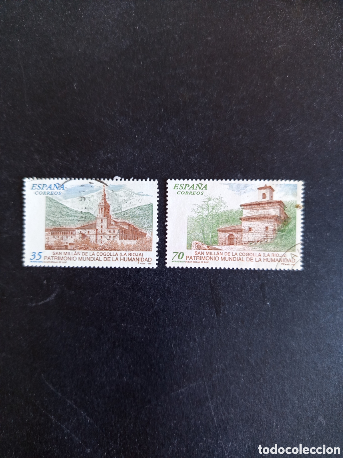 Sellos: Espa&ntilde;a, 1999. Patrimonio Humanidad. Ed. 3662/3. Completa en usado. Pedido m&iacute;nimo 3 &euro;. Ver fotos.