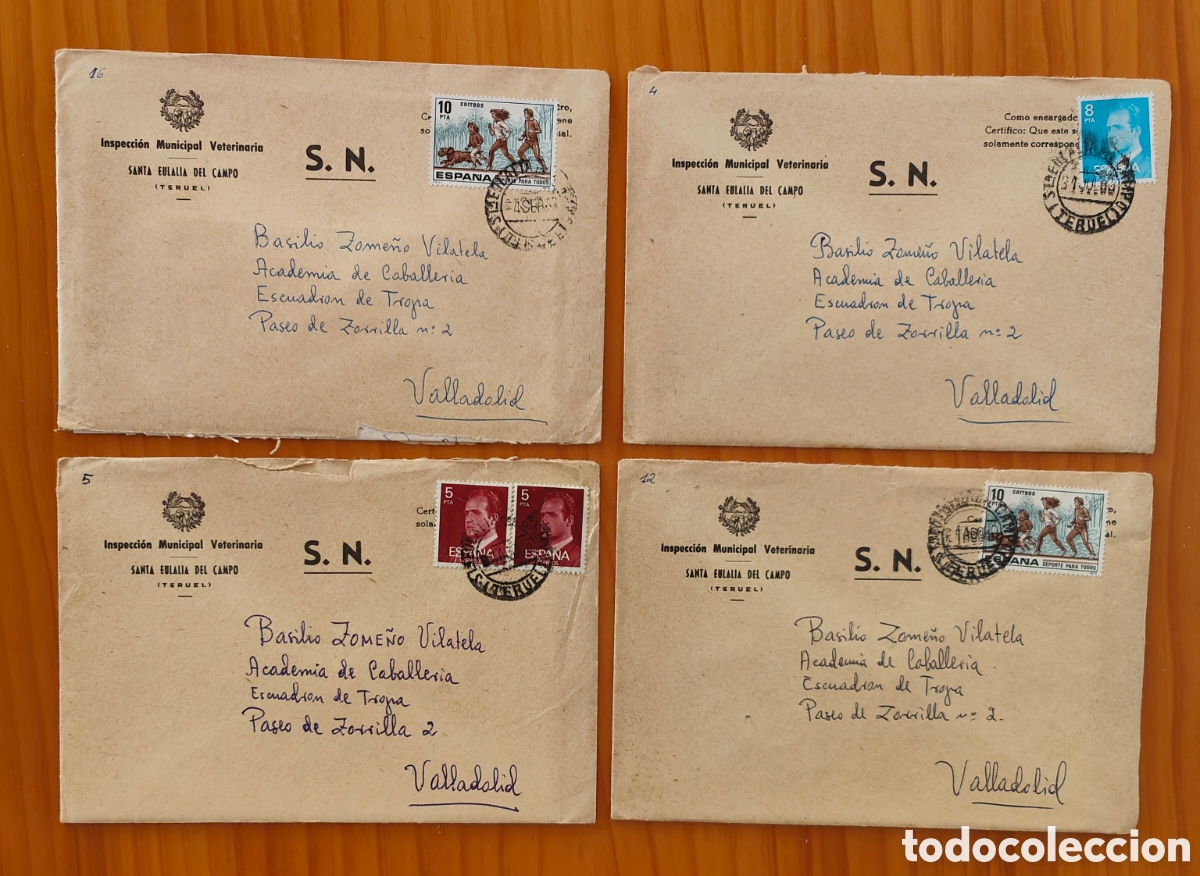 Sellos: :::: L09 - LOTE DE CUATRO SOBRES CIRCULADOS - INSPECCION MUNICIPAL VETERINARIA
