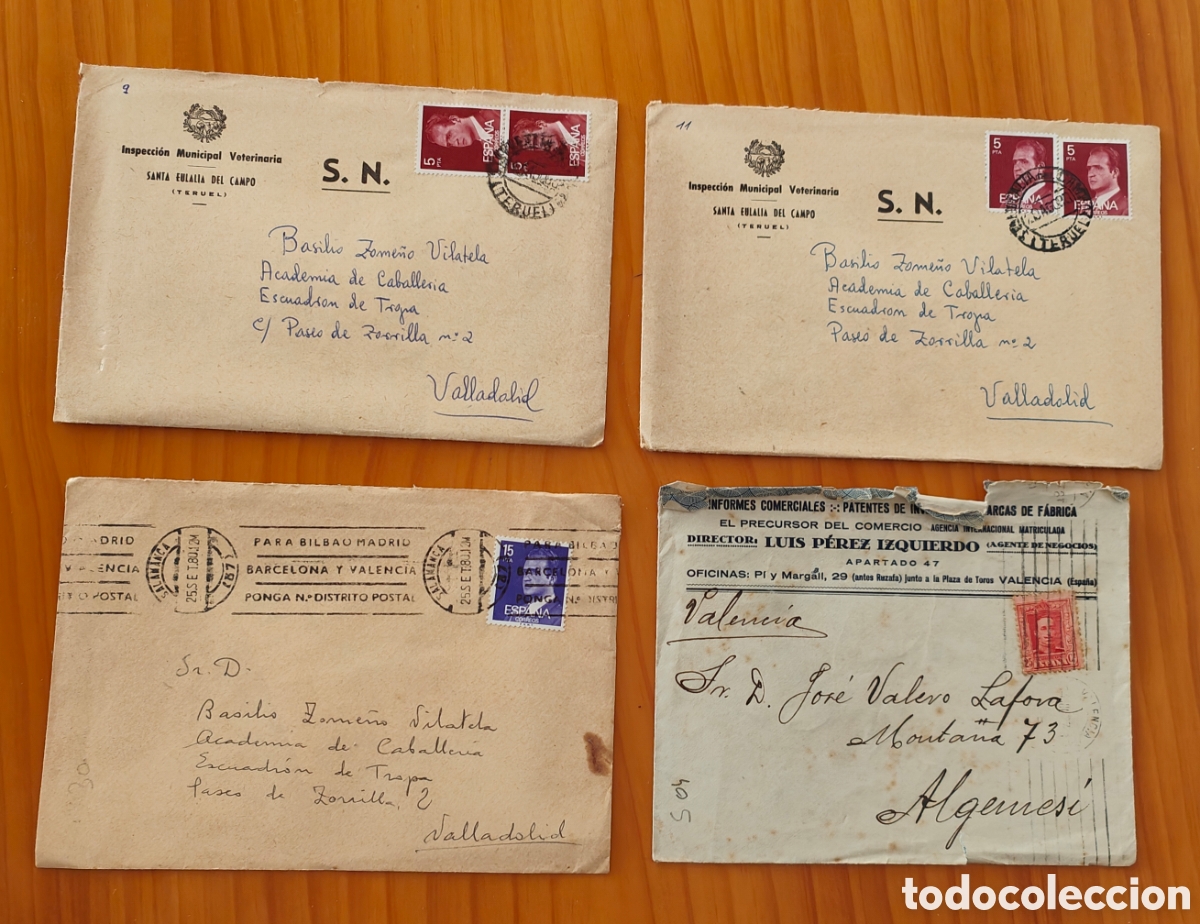 Sellos: :::: L10 - LOTE DE CUATRO SOBRES CIRCULADOS