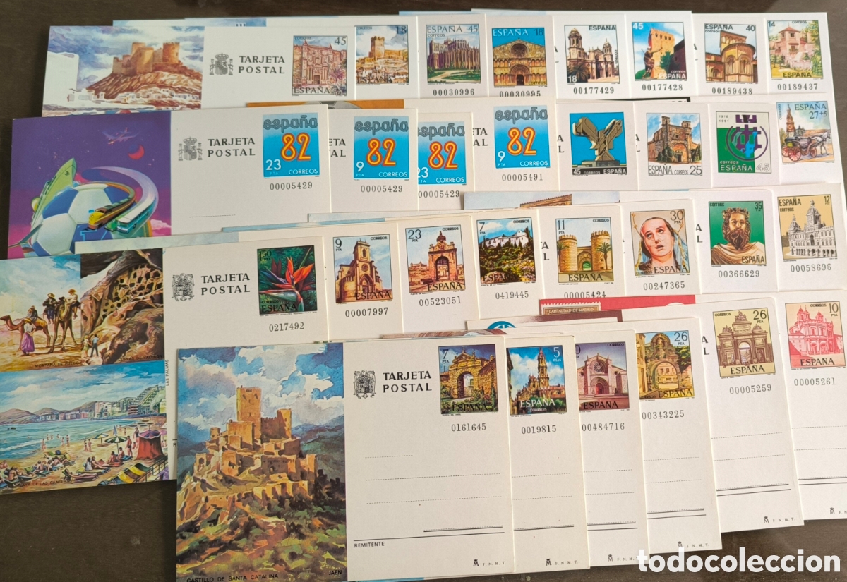 Sellos: SELLOS ESPA&Ntilde;A CONJUNTO 30 TARJETAS ENTEROPOSTALES EMITIDAS ENTRE LOS A&Ntilde;OS 1973 Y 1992,