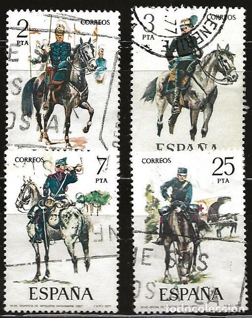 Sellos: ESPA&Ntilde;A - LOTE DE 4 SELLOS - SOLDADOS (USADO) LOTE 335