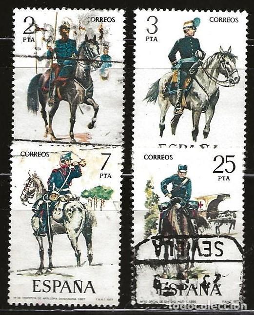 Sellos: ESPA&Ntilde;A - LOTE DE 4 SELLOS - SOLDADOS (USADO) LOTE 336