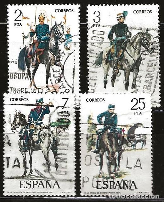 Sellos: ESPA&Ntilde;A - LOTE DE 4 SELLOS - SOLDADOS (USADO) LOTE 337