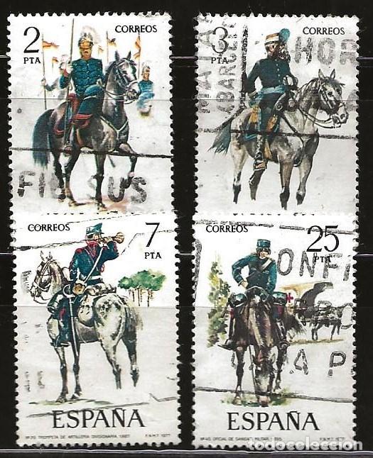 Sellos: ESPA&Ntilde;A - LOTE DE 4 SELLOS - SOLDADOS (USADO) LOTE 338