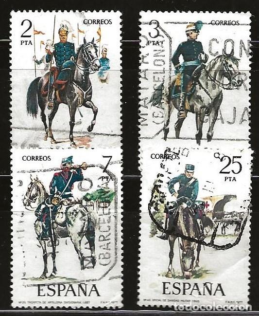 Sellos: ESPA&Ntilde;A - LOTE DE 4 SELLOS - SOLDADOS (USADO) LOTE 340