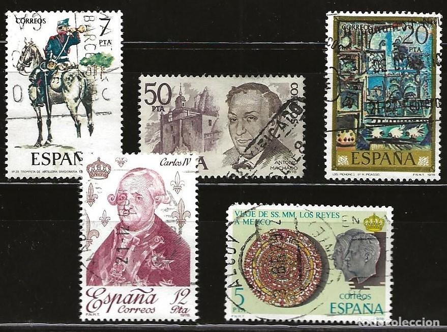 Selos: ESPA&Ntilde;A - LOTE DE 5 SELLOS - VARIOS (USADO) LOTE 356