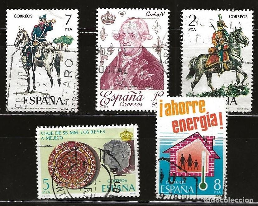 Selos: ESPA&Ntilde;A - LOTE DE 5 SELLOS - VARIOS (USADO) LOTE 357