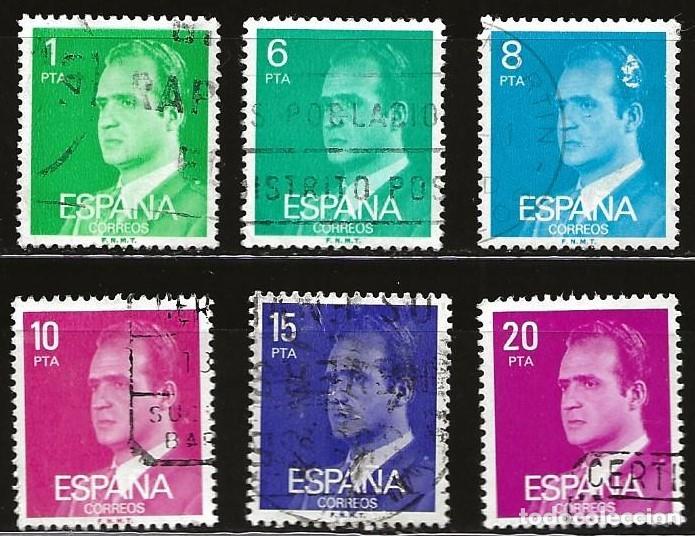 Sellos: ESPA&Ntilde;A - LOTE DE 6 SELLOS - JUAN CARLOS I (USADO) LOTE 365