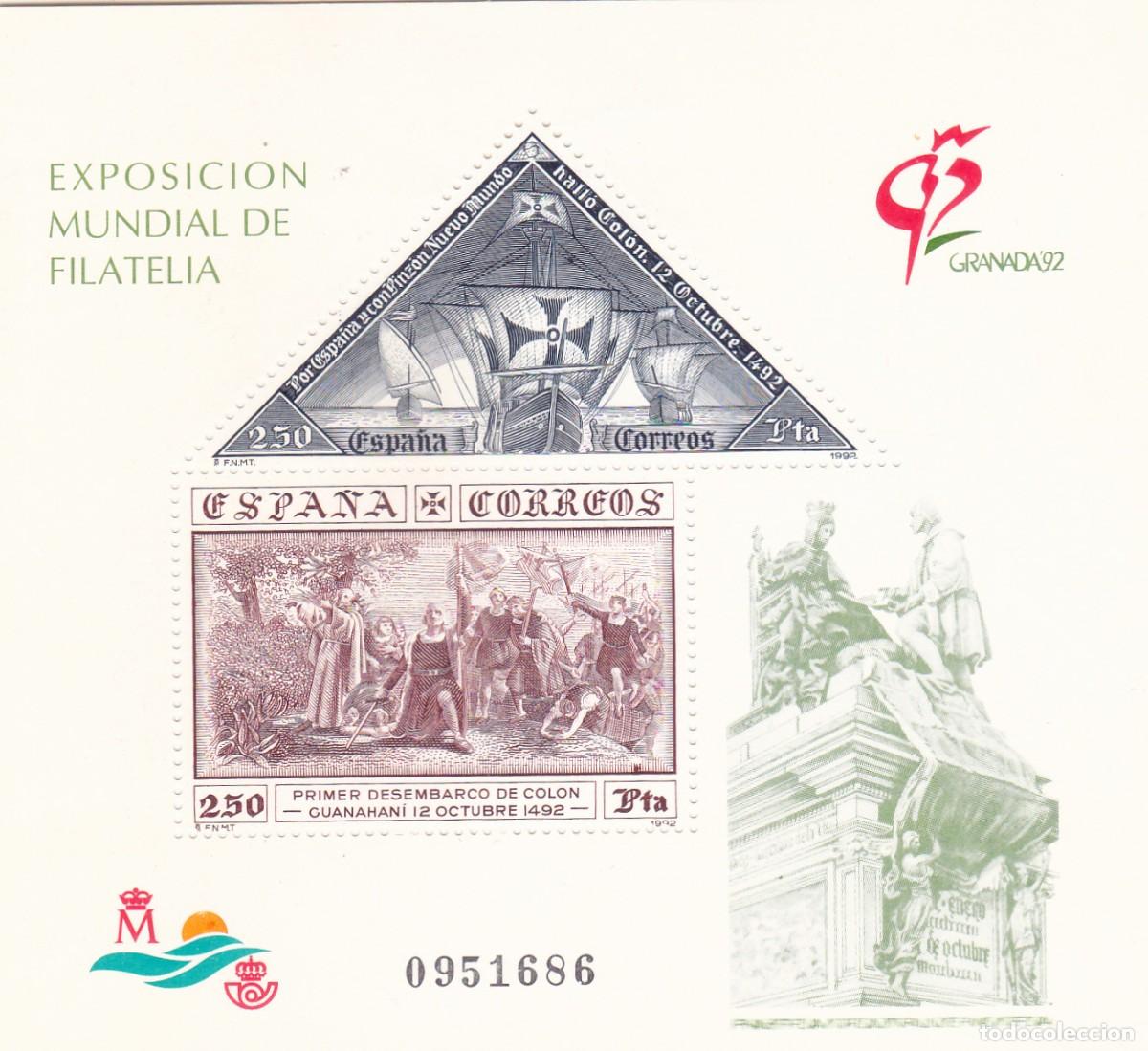 Francobolli: SELLOS 1992 - SERIE COMPLETA - EXPOSICI&Oacute;N MUNDIAL GRANADA 92 -(NUEVOS)