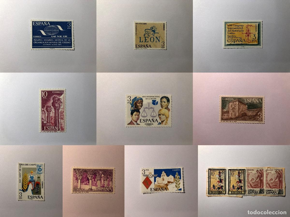 Sellos: 11 sellos postales Servicio Filat&eacute;lico de Correos y Tel&eacute;grafos de Espa&ntilde;a a&ntilde;o 1975