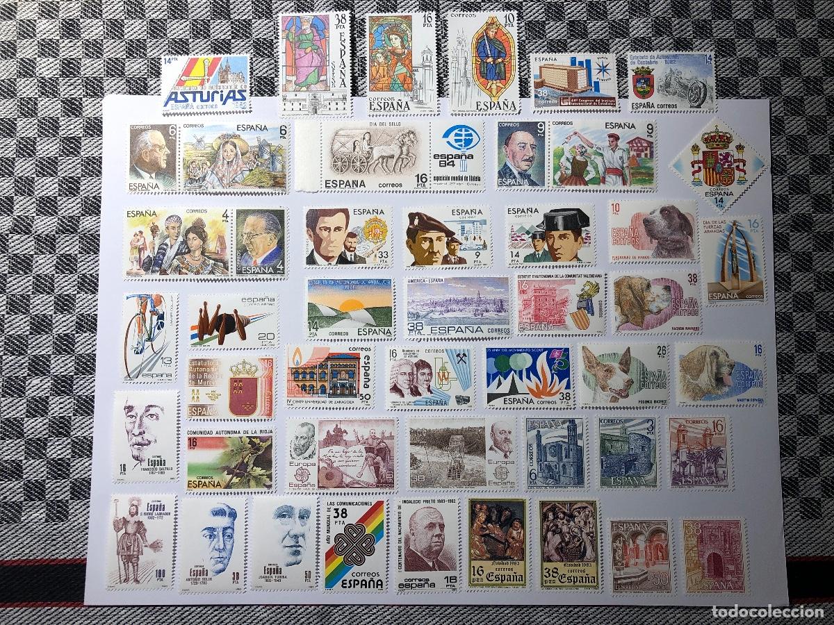 Sellos: 48 sellos postales Servicio Filat&eacute;lico de Correos y Tel&eacute;grafos de Espa&ntilde;a a&ntilde;o 1983