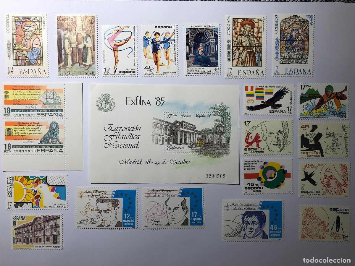 Sellos: 22 sellos postales Servicio Filat&eacute;lico de Correos y Tel&eacute;grafos de Espa&ntilde;a a&ntilde;o 1985