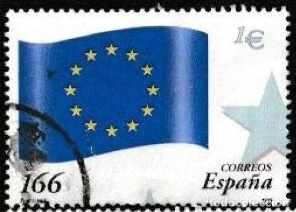 Sellos: ESPA&Ntilde;A 1999 - PAISES DEL EURO - BANDERA EUROPEA - EDIFIL 3632 - YVERT 3200 USADO