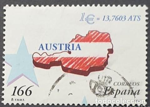 Sellos: ESPA&Ntilde;A 1999 - PAISES DEL EURO - AUSTRIA - EDIFIL 3634 USADO - YVERT 3202