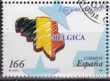 Sellos: ESPA&Ntilde;A 1999 - PAISES DEL EURO - BELGICA - EDIFIL 3635 USADO - YVERT 3203