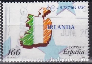 Sellos: ESPA&Ntilde;A 1999 - PAISES DEL EURO - IRLANDA - EDIFIL 3640 USADO - YVERT 3208