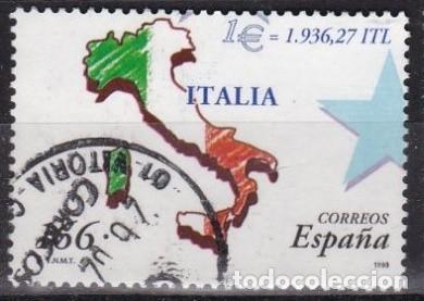 Sellos: ESPA&Ntilde;A 1999 - PAISES DEL EURO - ITALIA - EDIFIL 3641 USADO - YVERT 3209
