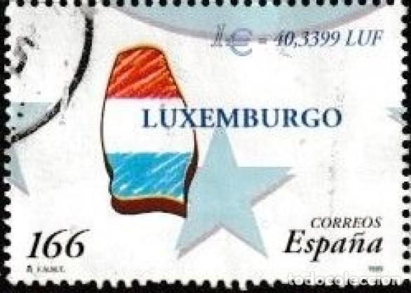 Sellos: ESPA&Ntilde;A 1999 - PAISES DEL EURO - LUXEMBURGO - EDIFIL 3642 USADO - YVERT 3210