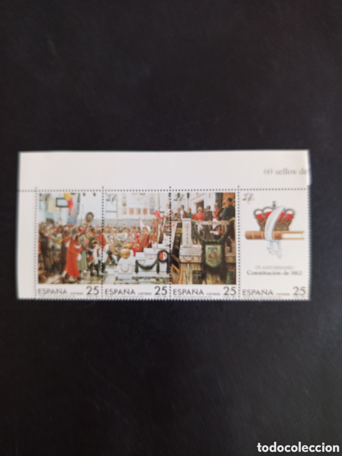 Stamps: Espa&ntilde;a, 1987. 125 A&ntilde;os Construcci&oacute;n de 1812. Ed. 2887/90. Completa en bloque. Pedido m&iacute;nimo 3 &euro;