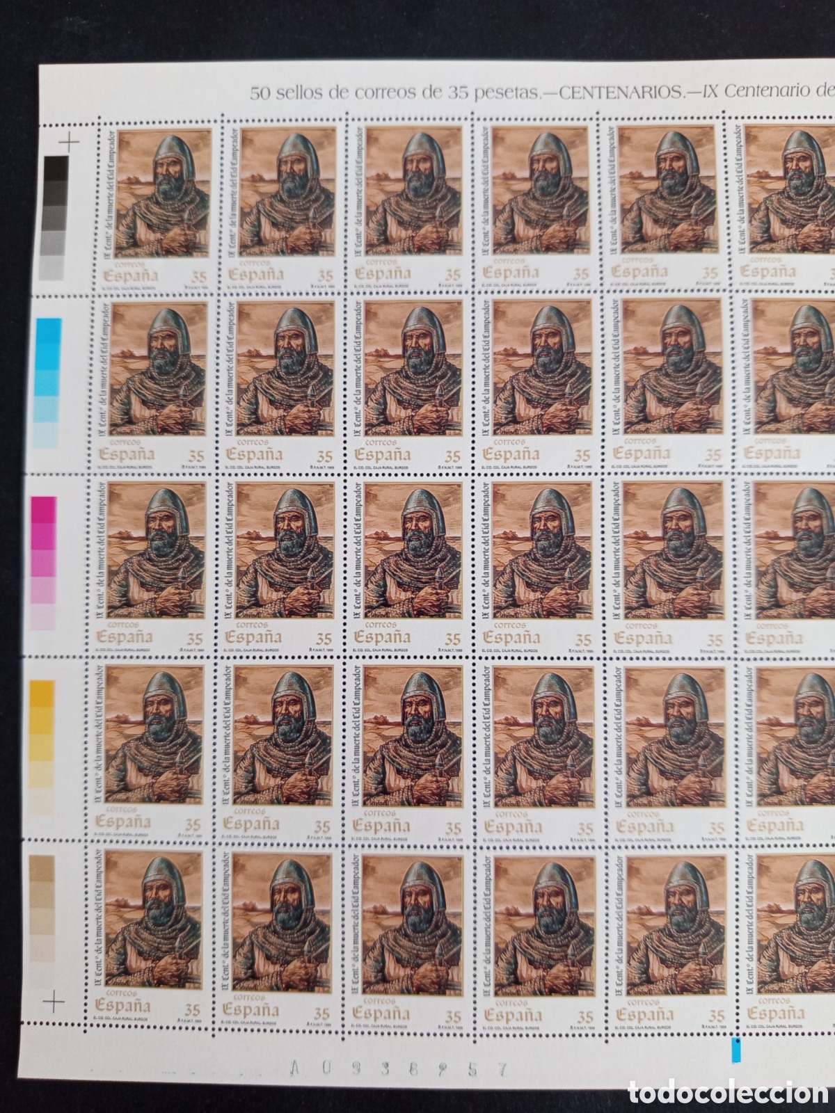 Briefmarken: Espa&ntilde;a, 1999. Pliego IX Centenario Muerte del Cid. Ed. 3655. Pedido m&iacute;nimo 3 &euro;. Ver fotos