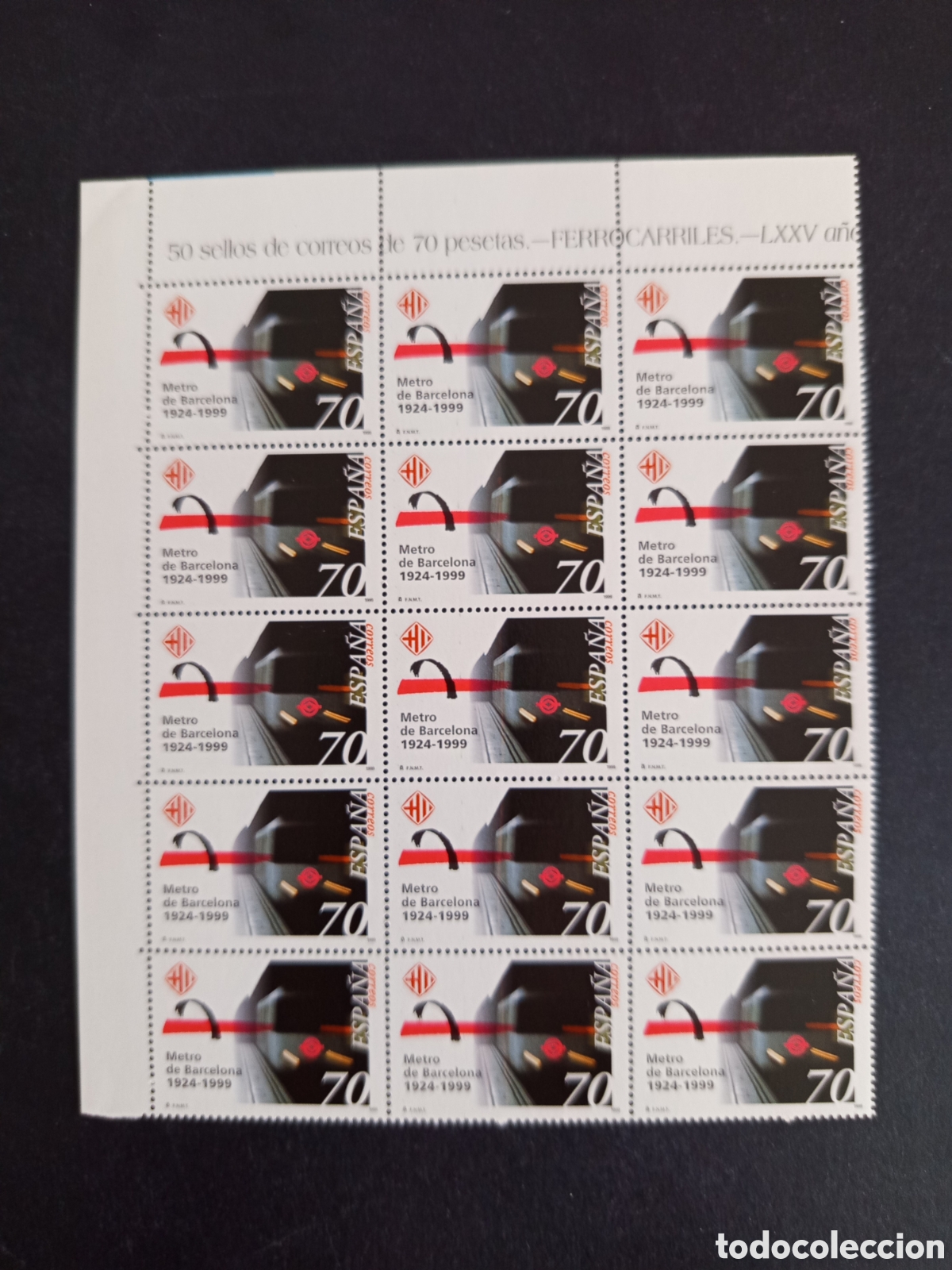 Stamps: Espa&ntilde;a, 1999. 15 series Metro Barcelona. Ed. 3629. Pedido m&iacute;nimo 3 &euro;. Ver fotos