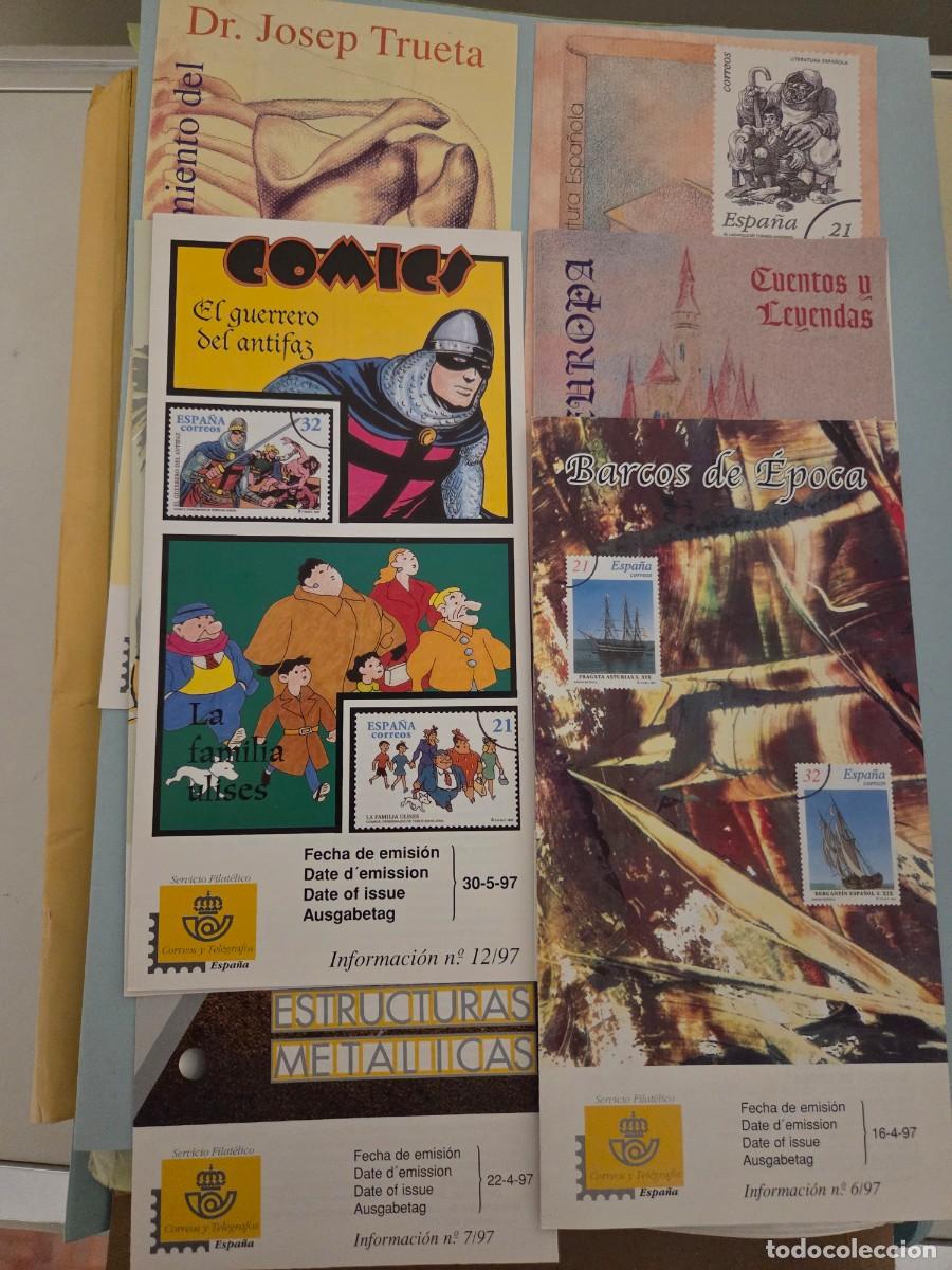 Stamps: D&iacute;pticos (7) y parejas de sellos de las series (4 de las hojitas) del a&ntilde;o 1997