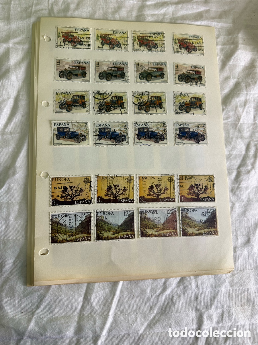 Timbres: LOTE DE SELLOS ESPA&Ntilde;A A&Ntilde;OS 70-80 &ndash; COCHES ANTIGUOS, REYES Y MONUMENTOS