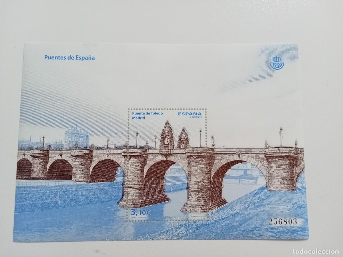 Sellos: EDIFIL 4826**MNH, A&Ntilde;O 2013, HOJITA PUENTES DE ESPA&Ntilde;A, PUENTE DE TOLEDO, MADRID