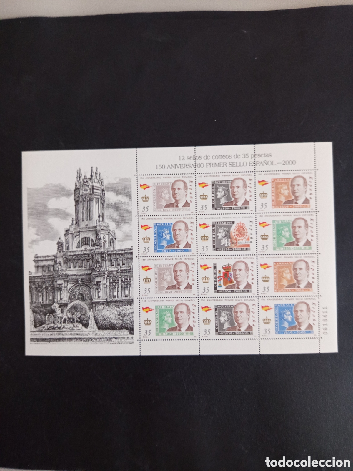 Stamps: Espa&ntilde;a, 2000. 150 Aniversario Sello Espa&ntilde;ol. Mini pliego sin circular.Ed. MP 68. Pedido m&iacute;nimo 3 &euro;.