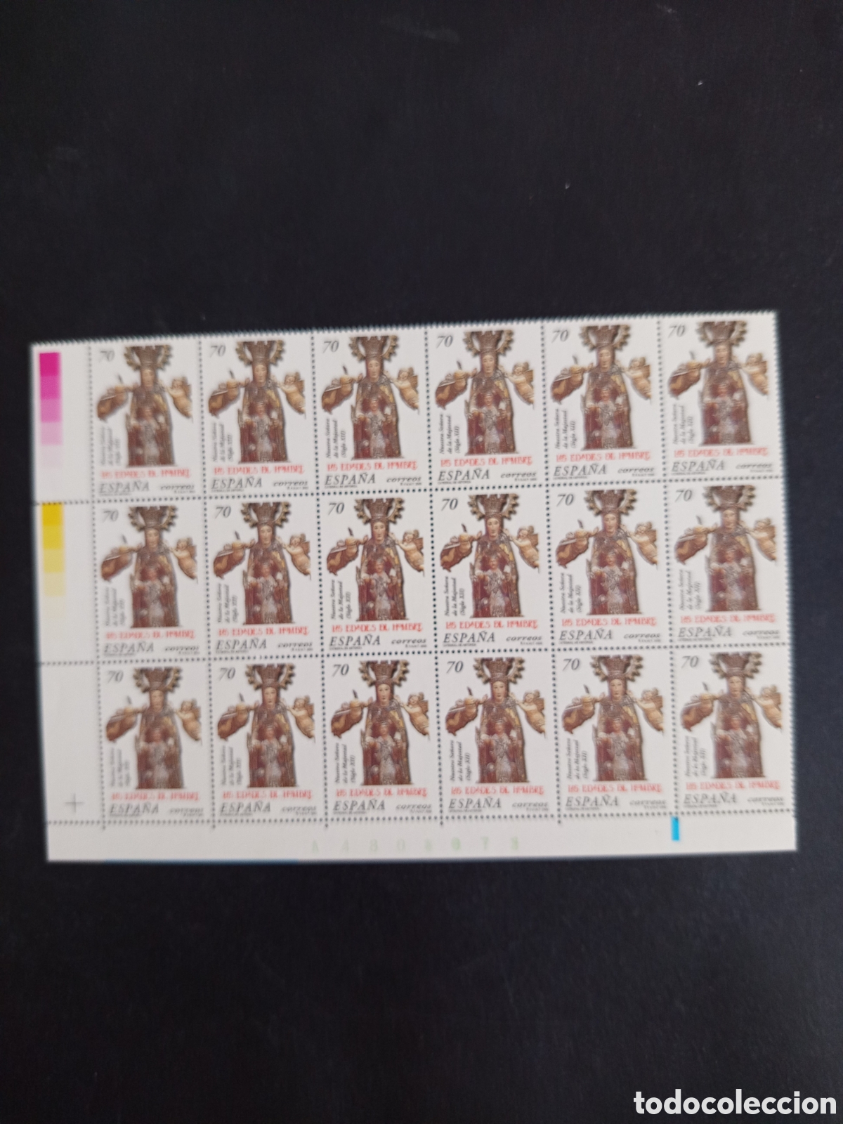 Stamps: Espa&ntilde;a, 2000. Las Edades del Hombre, Astorga. Bloque 18 series sin circular. Ed. 3700/1.