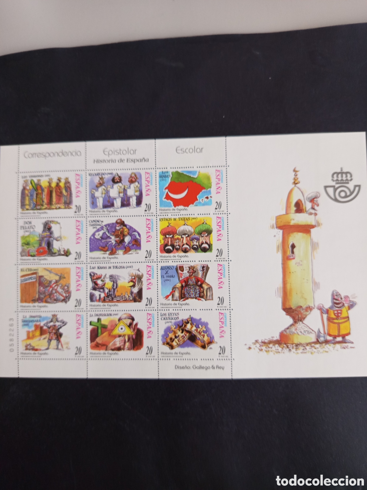 Stamps: Espa&ntilde;a, 2000. Correspondencia Epistolar: Historia de Espa&ntilde;a. Hojas mismo n&uacute;mero.Ed.Minipliegos 73/4