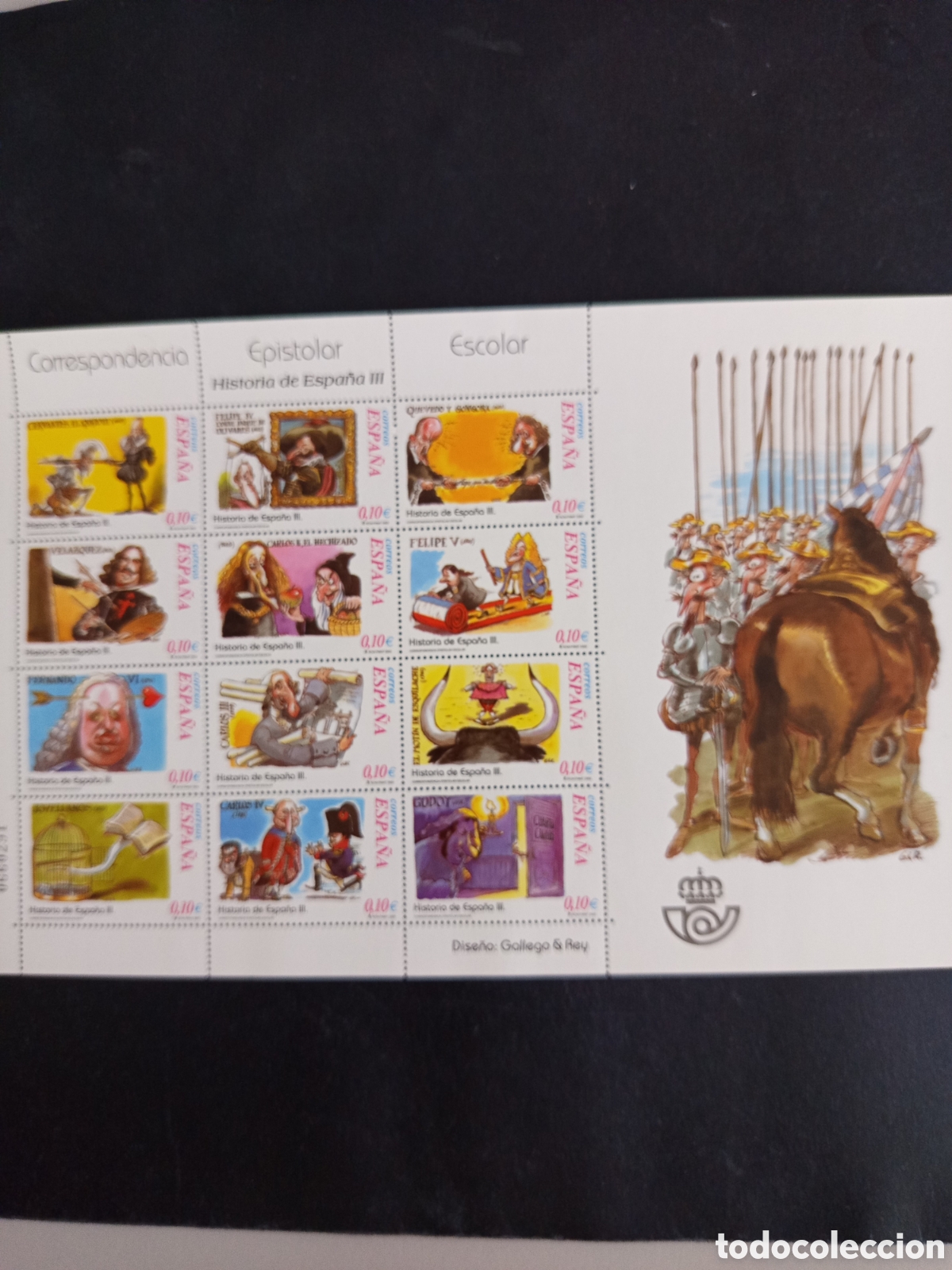 Stamps: Espa&ntilde;a, 2002. Correspondencia Epistolar. Mini pliego sin circular. Ed. MP 79. Pedido m&iacute;nimo 3 &euro;