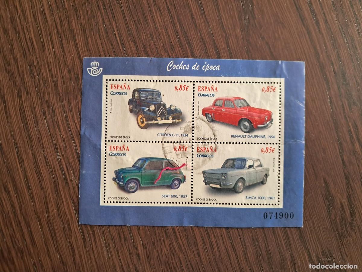 Francobolli: Edifil 4725 Hojita HB MNH sellos usados Espa&ntilde;a 2012 Hojita Coches de Epoca