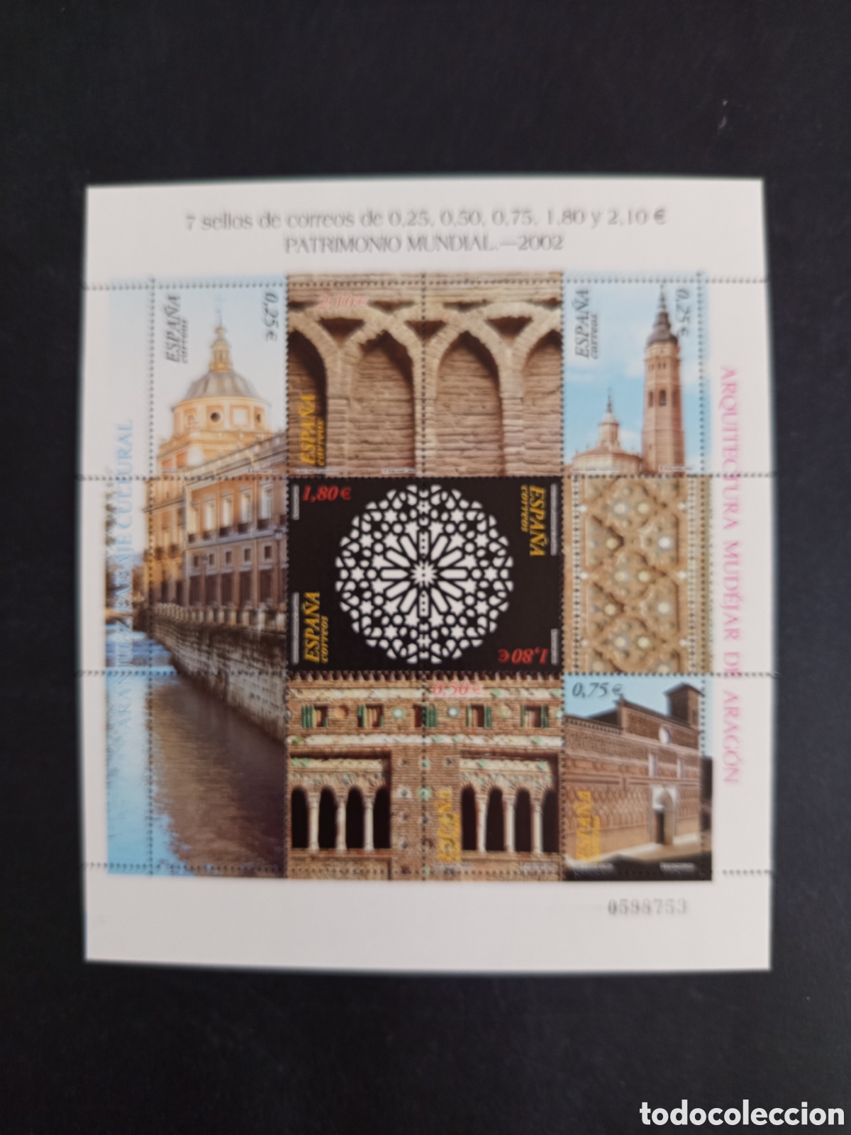 Stamps: Espa&ntilde;a, 2002. Arquitectura Mud&eacute;jar de Arag&oacute;n. Minipliego sin circular. Ed. MP 80. Pedido m&iacute;nimo 3 &euro;.