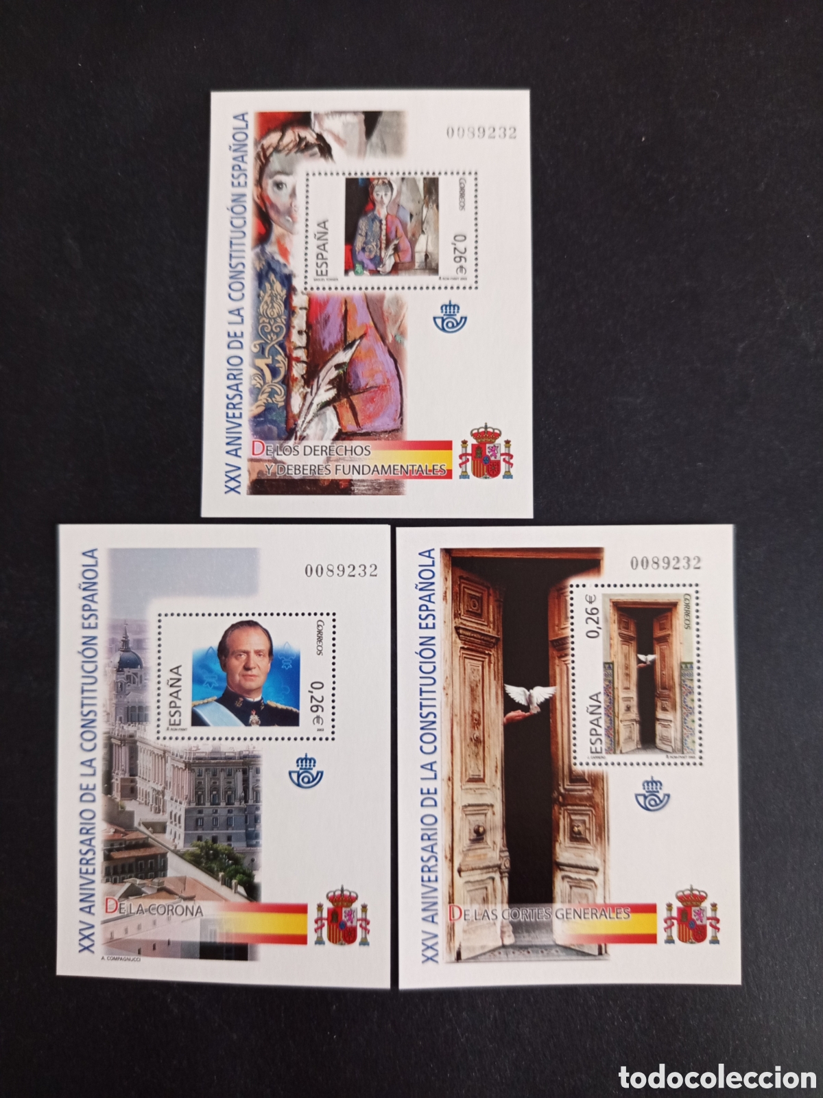 Stamps: Espa&ntilde;a, 2003. XXV Aniversario Constituci&oacute;n. Ed. 4037/46. Serie completa en nuevo. Pedido m&iacute;nimo 3 &euro;.