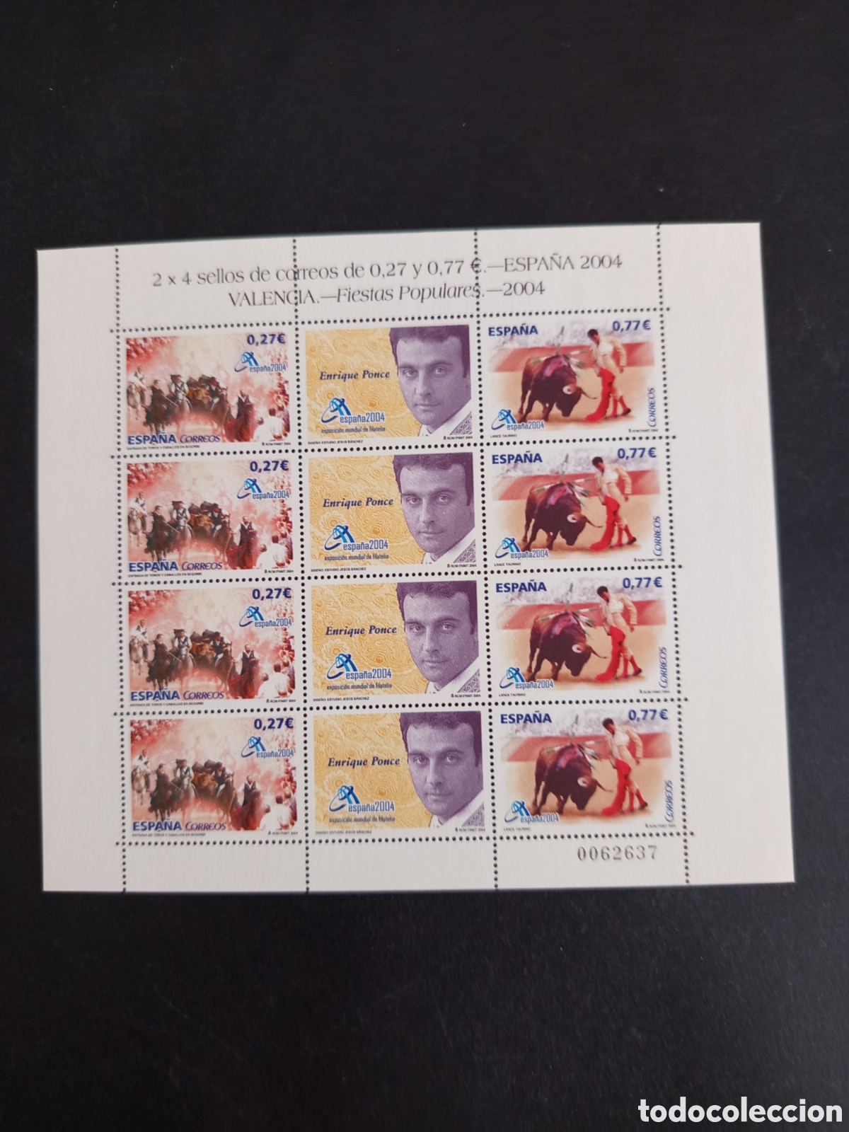 Stamps: Espa&ntilde;a, 2004. Mundial Filatelia Valencia. Fiestas populares. Ed. MP 83. Pedido m&iacute;nimo 3 &euro;. Ver fotos