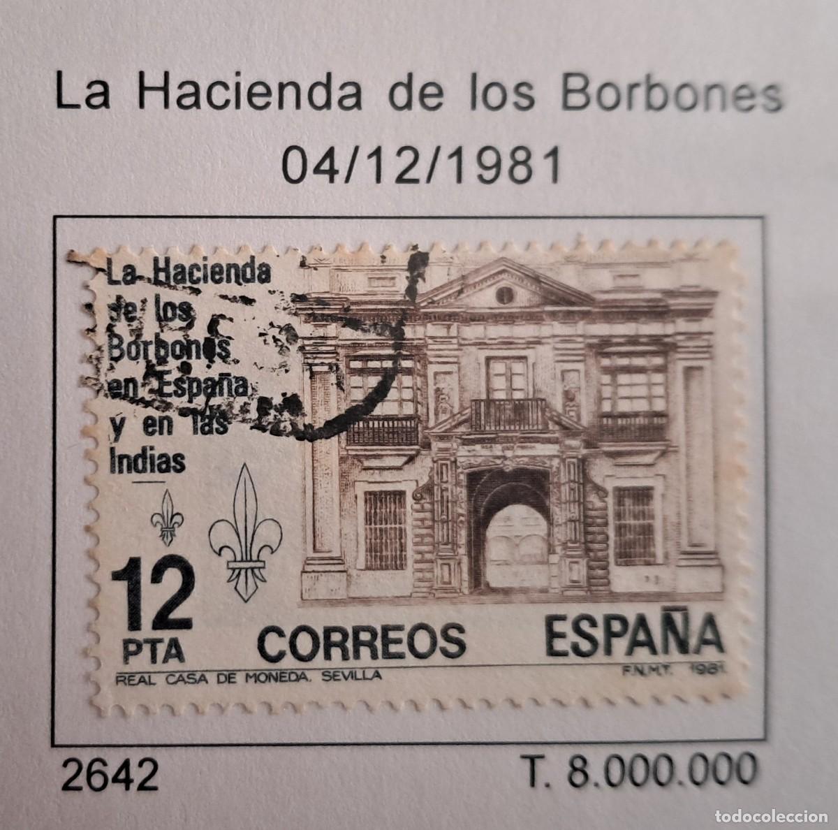 Sellos: sello de Espa&ntilde;a usado, la hacienda de los borbones, edifil 2642, a&ntilde;o 1981.
